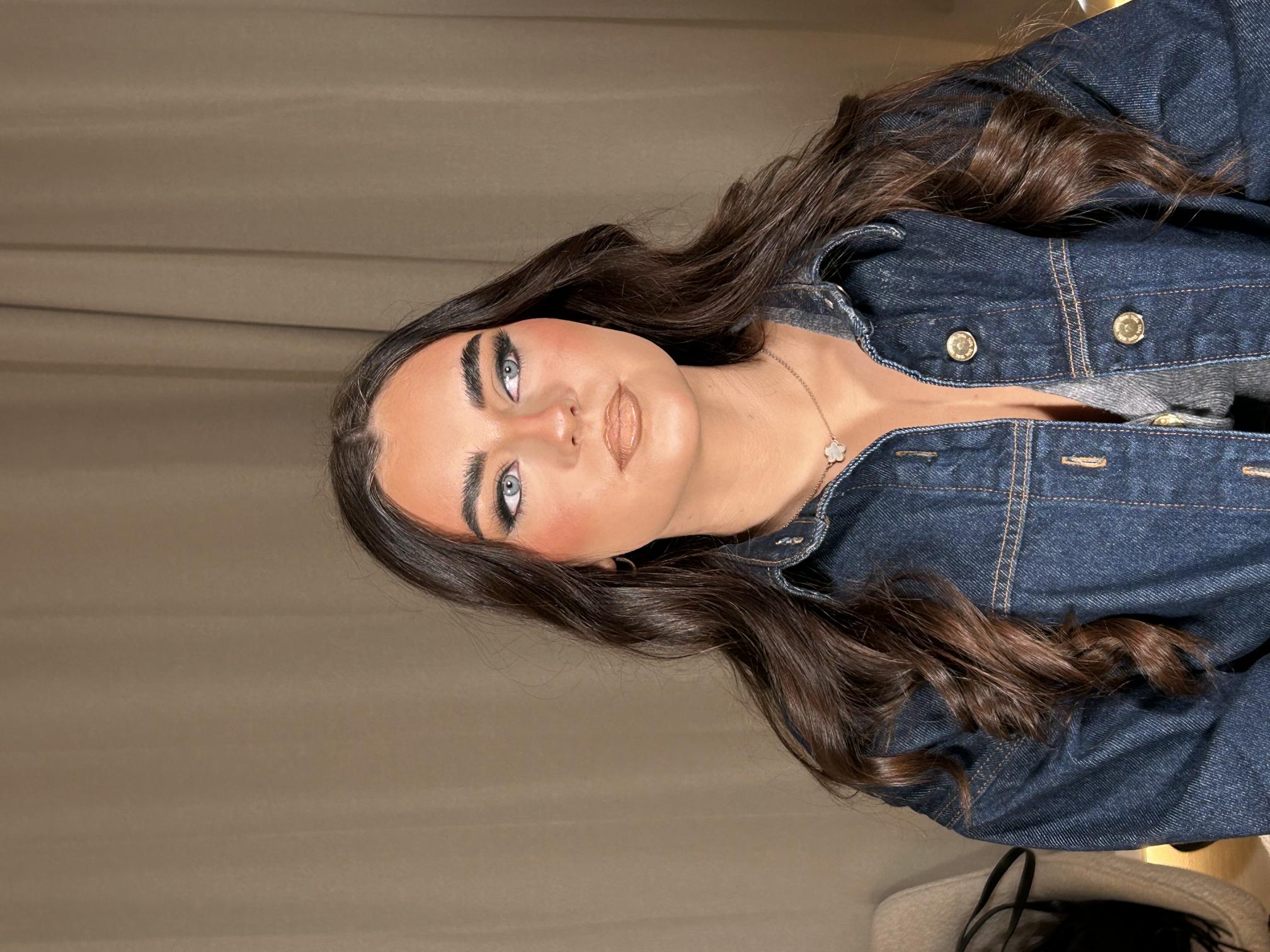 Full glam makeup look — sculpted and glowing by MADE by Kali